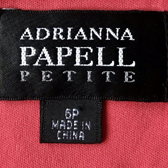 Adrianna Papell Sleeveless Colorblock Jersey Sheath Dress Hyacinth Size 6P - Picture 4 of 8